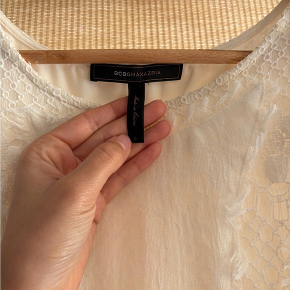 BCBGMaxAzria White Lace Mini Dress - Picture 4 of 9